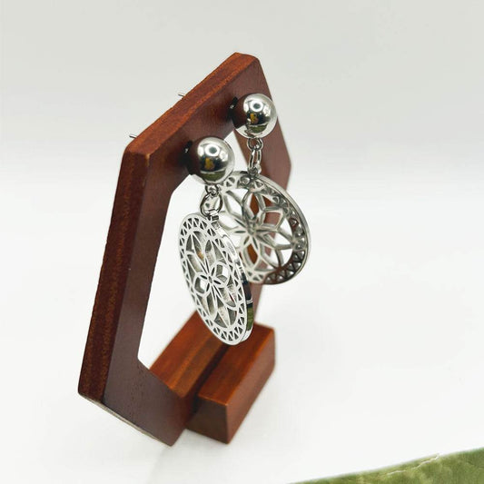 Pendientes Anila | Joyas de acero y plata | Inaianei.