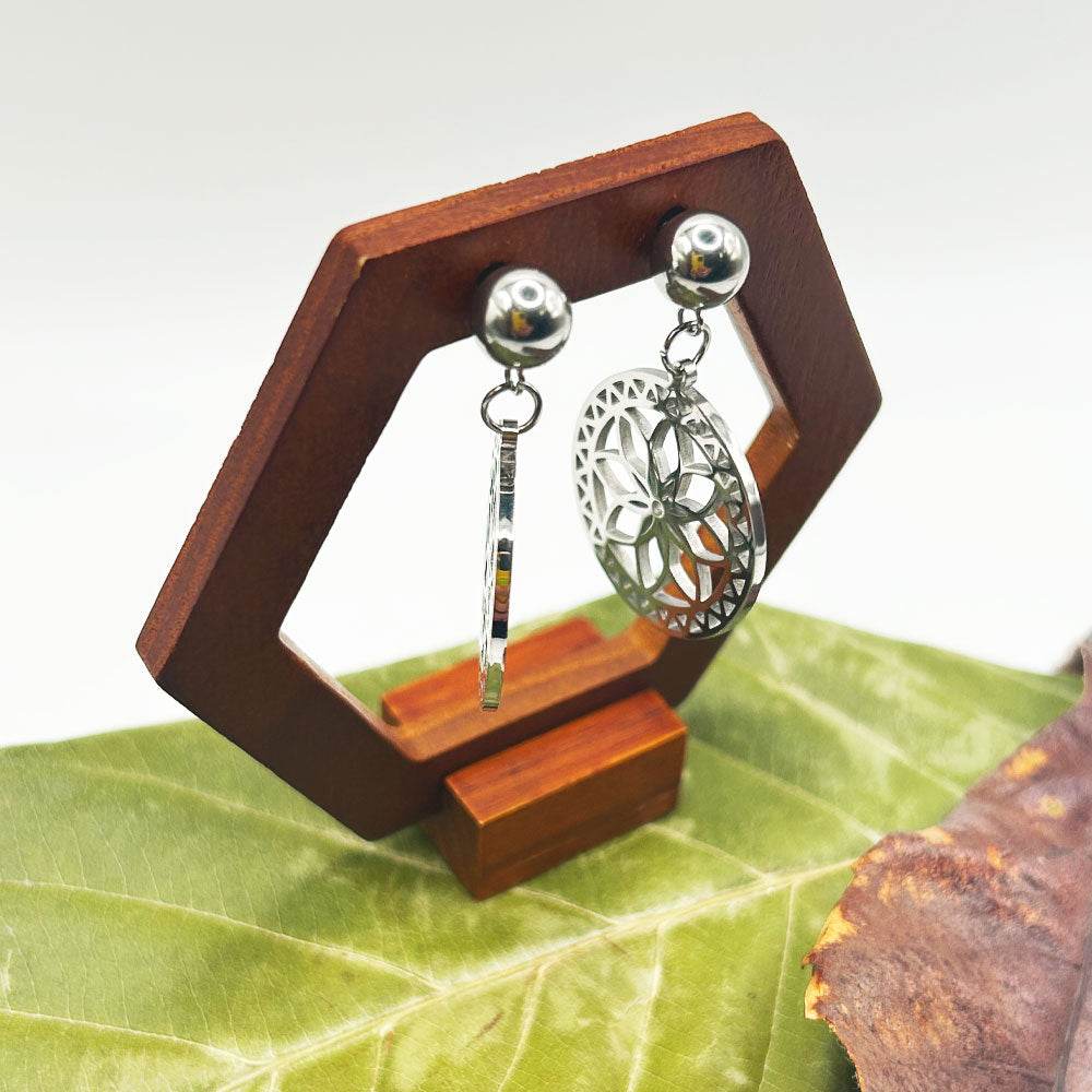 Pendientes Anila | Joyas de acero y plata | Inaianei.