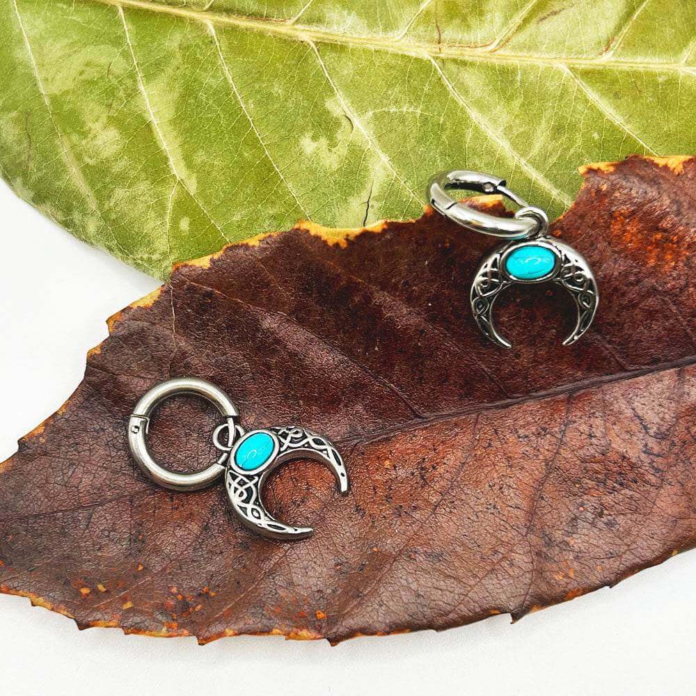 Pendientes Chandra | Joyas de acero y plata | Inaianei.