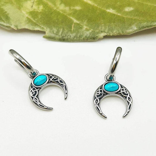 Pendientes Chandra | Joyas de acero y plata | Inaianei.