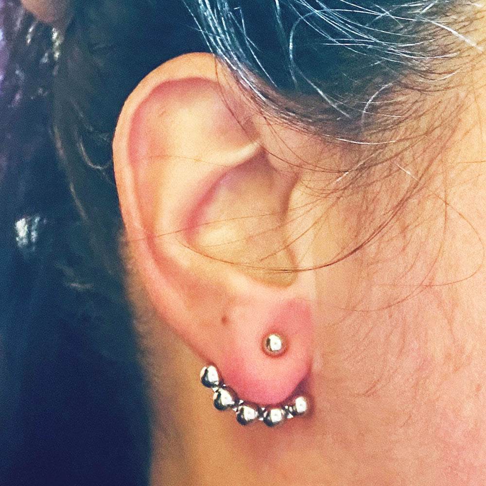 Pendientes Finea | Joyas de acero y plata | Inaianei.