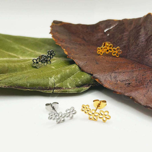 Pendientes Kina | Joyas de acero y plata | Inaianei.