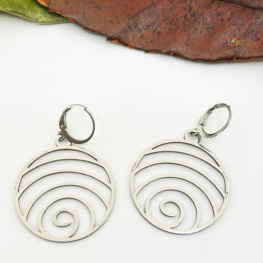 Pendientes Lehar | Joyas de acero y plata | Inaianei.