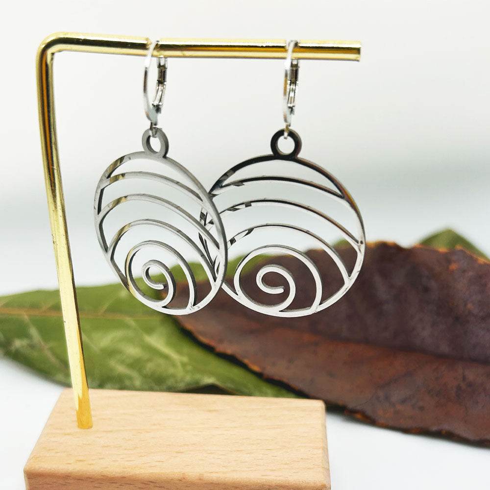 Pendientes Lehar | Joyas de acero y plata | Inaianei.