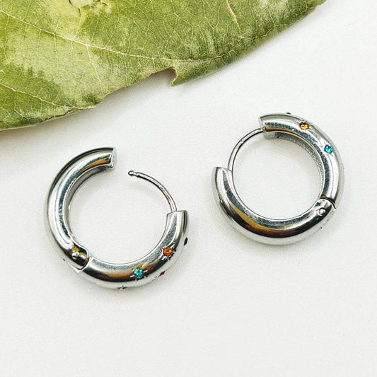 Pendientes Niria | Joyas de acero y plata | Inaianei.