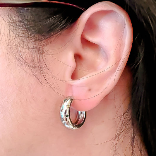 Pendientes Niria | Joyas de acero y plata | Inaianei.