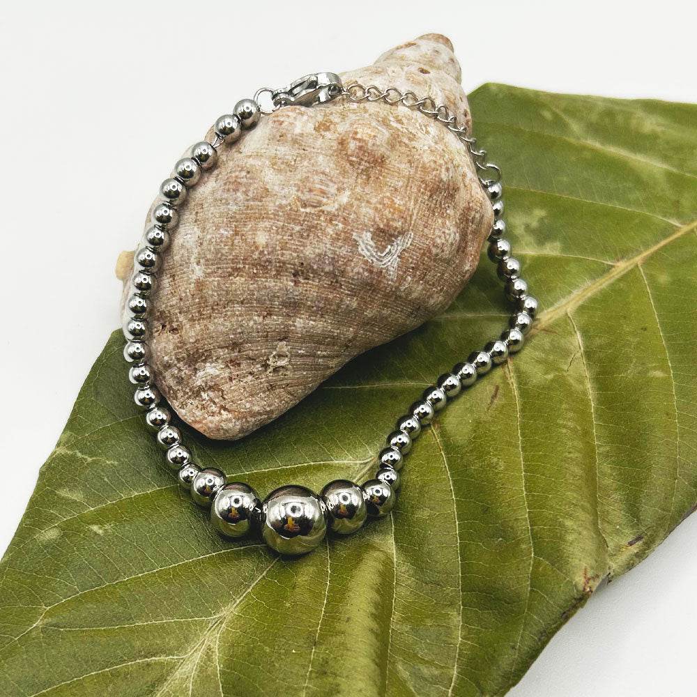 Pulsera Aren | Joyas de acero y plata | Inaianei.