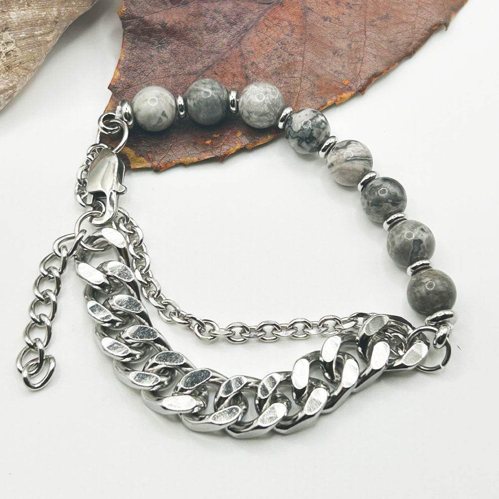 Pulsera Sitara | Joyas de acero y plata | Inaianei.