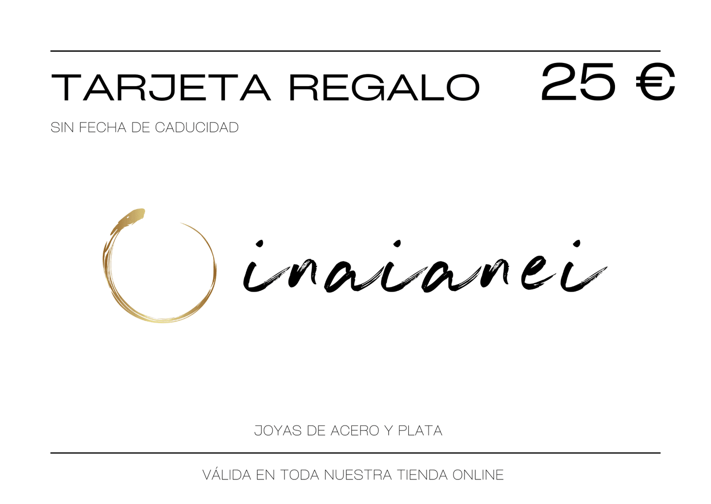 Tarjeta regalo Inaianei - Inaianei