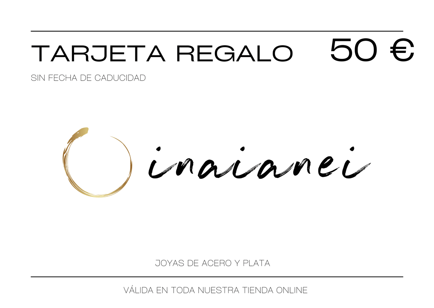 Tarjeta regalo Inaianei - Inaianei