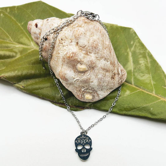 Tobillera Skull | Joyas de acero y plata | Inaianei.