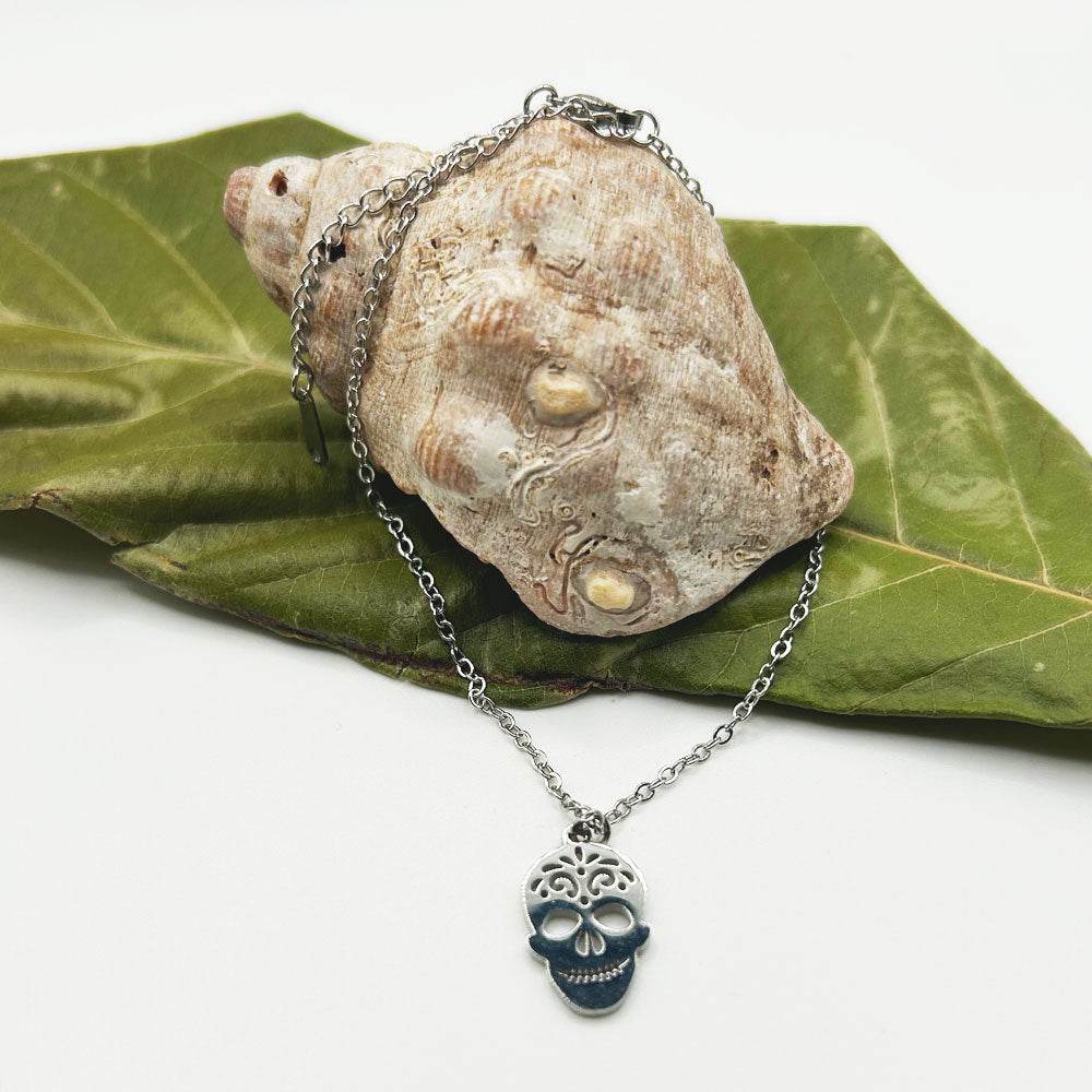 Tobillera Skull | Joyas de acero y plata | Inaianei.