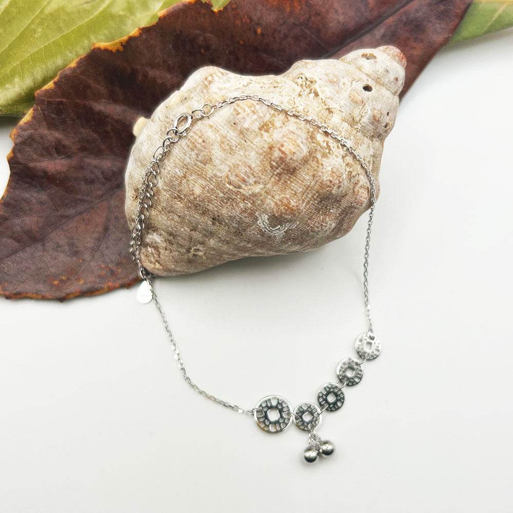 Tobillera Taya | Joyas de acero y plata | Inaianei.
