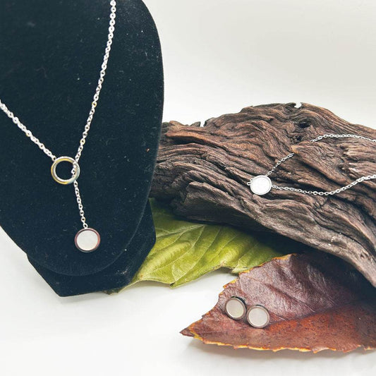 Conjunto Farah | Joyas de acero y plata | Inaianei.