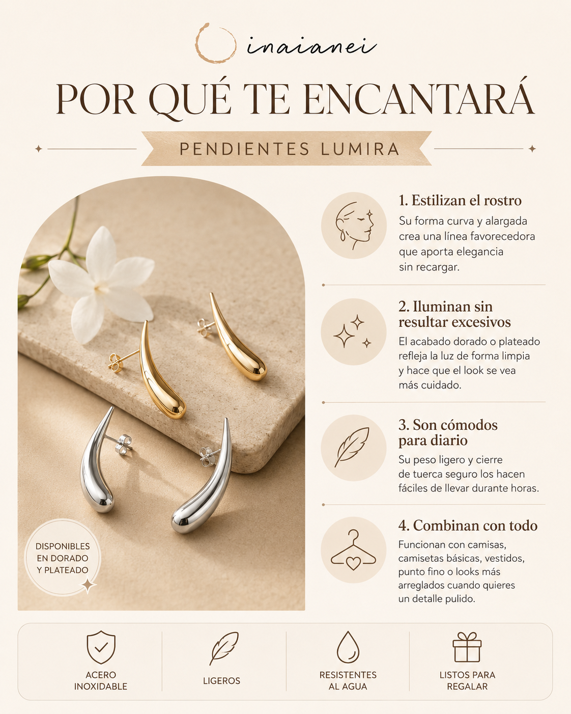 Pendientes Lumira