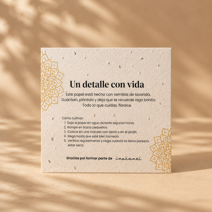 Tarjeta de semillas de lavanda